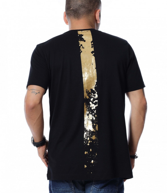 Тениска с лого 12621 - Черен