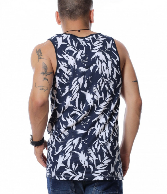 Потник с интересен принт 12691 - Син