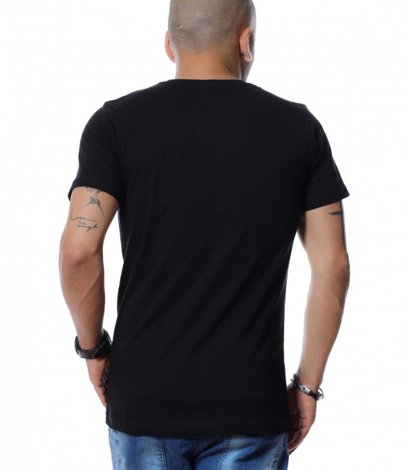 Тениска с надписи 12694 - Черен