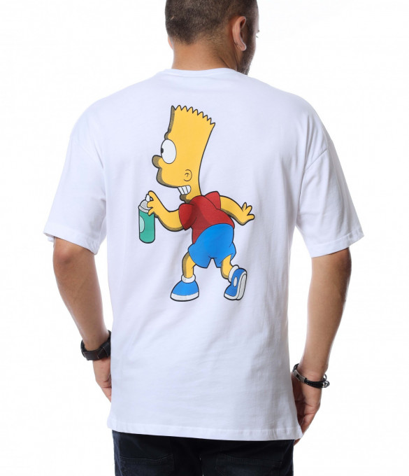 Тениска с апликация 12701 - Бял