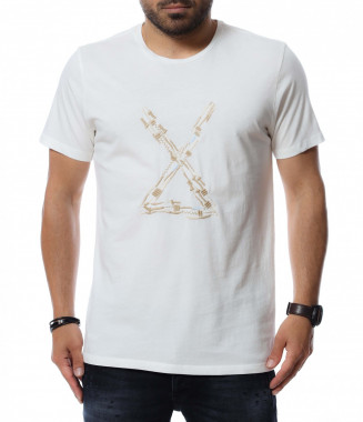 Тениска с бродерия 12717 - Бял