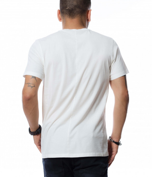 Тениска с бродерия 12717 - Бял