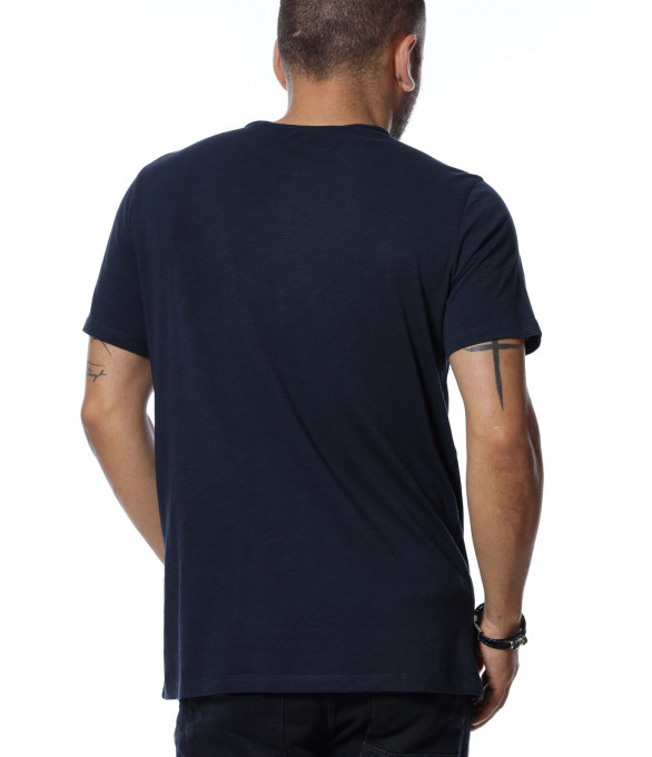 Тениска с бродерия 12714 - Син