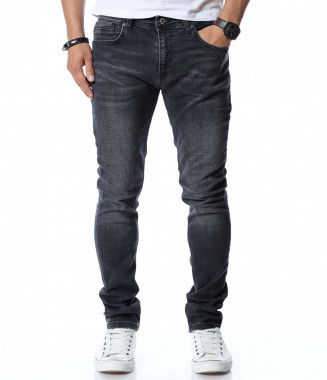 Класически дънки 12733 - Черен