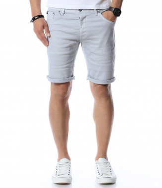 Къси дънки 12725 - Сив