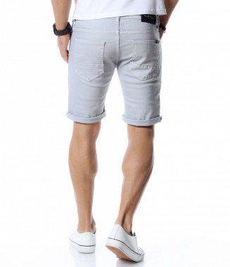 Къси дънки 12725 - Сив 2