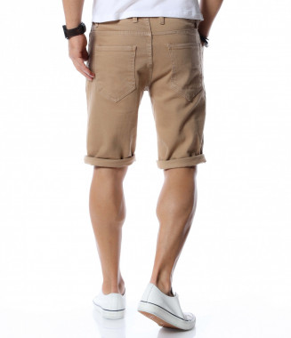 Къси дънки 12728 - Кафяв 2