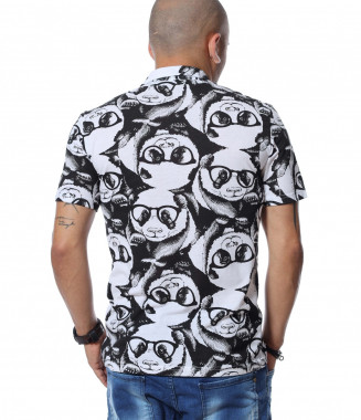 Риза с къс ръкав 12751 - Черен 2