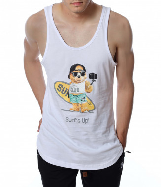 Потник с апликация 12788 - Бял 2