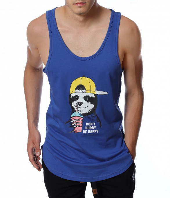 Потник с апликация 12785 - Син