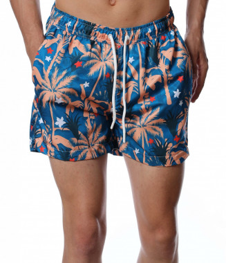 Бански с принт 12782 - Син 2