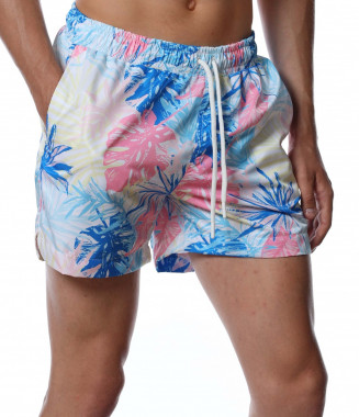 Бански с принт 12779 - Бял 2