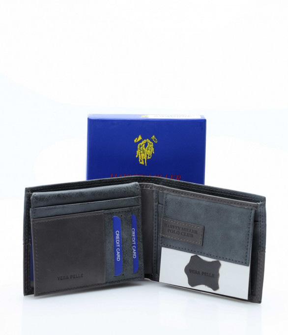 Двуцветен портфейл 12858 - Черен