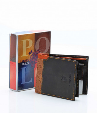 Цветен портфейл 12823 - Сив