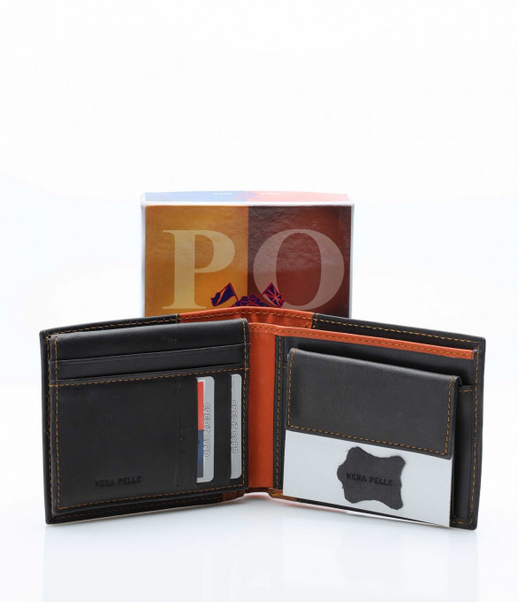 Цветен портфейл 12823 - Сив