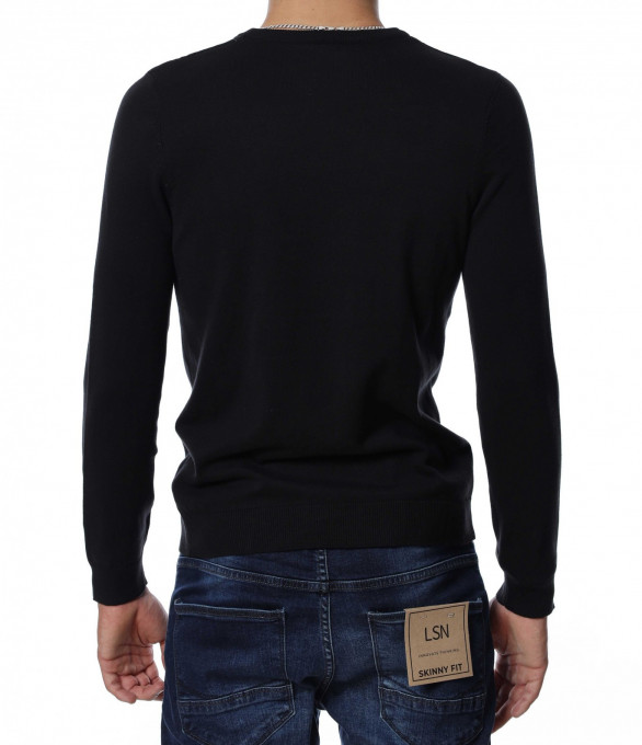 Едноцветна блуза 12917 - Черен