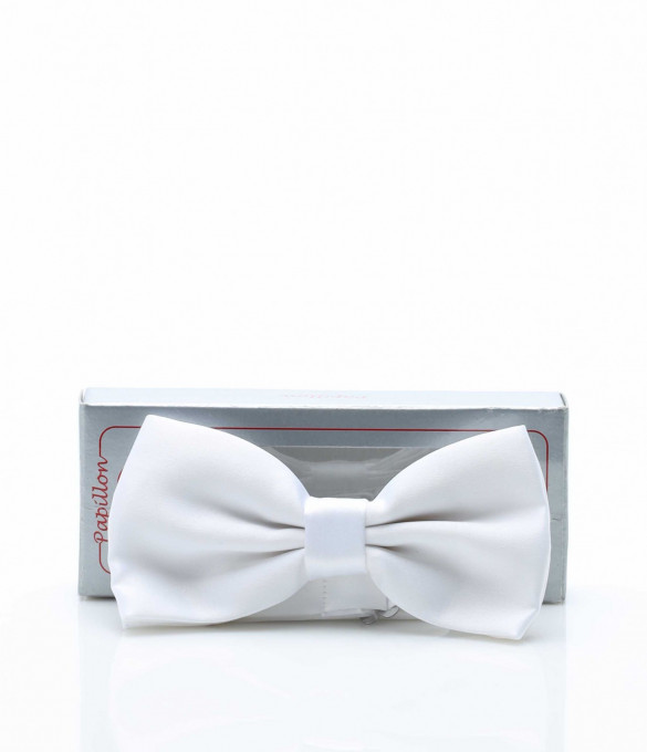 Едноцветна папионка 12827 - Бял