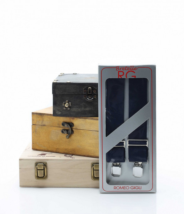 Едноцветни тиранти 12880 - Тъмно син