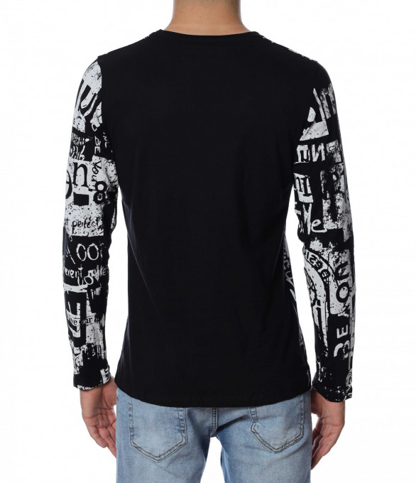 Блуза с дълъг ръкав 12935 - Черен