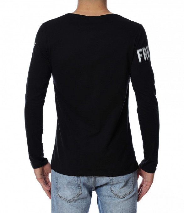 Блуза с дълъг ръкав 12928 - Черен