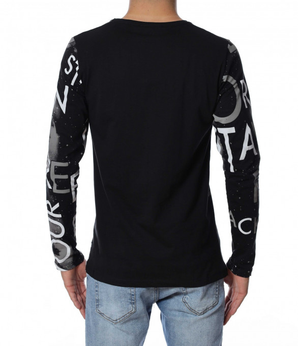 Блуза с дълъг ръкав 12942 - Черен