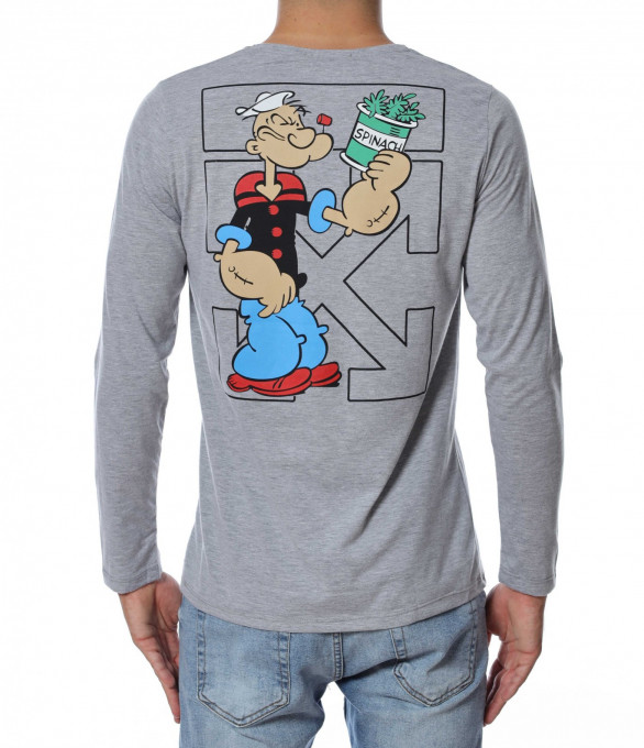 Блуза с дълъг ръкав 12927 - Сив