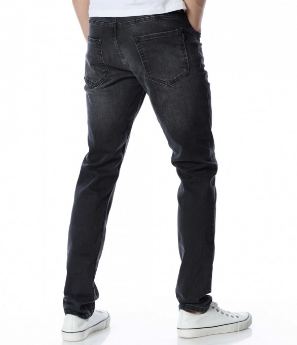 Сив дънков панталон 13005 - Сив