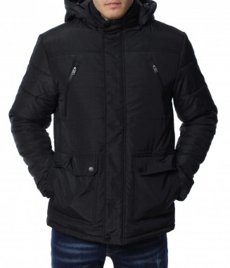 Топло зимно яке 13032 - Черен