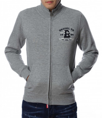 Суичер без качулка 13036 - Сив