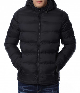 Яке с качулка 13041 - Черен