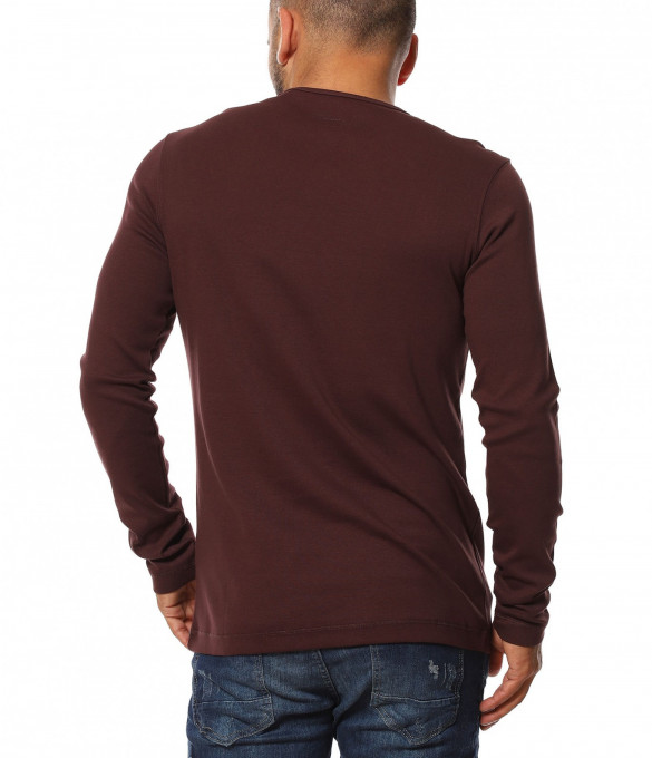 Блуза с дълъг ръкав 13048 - Кафяв