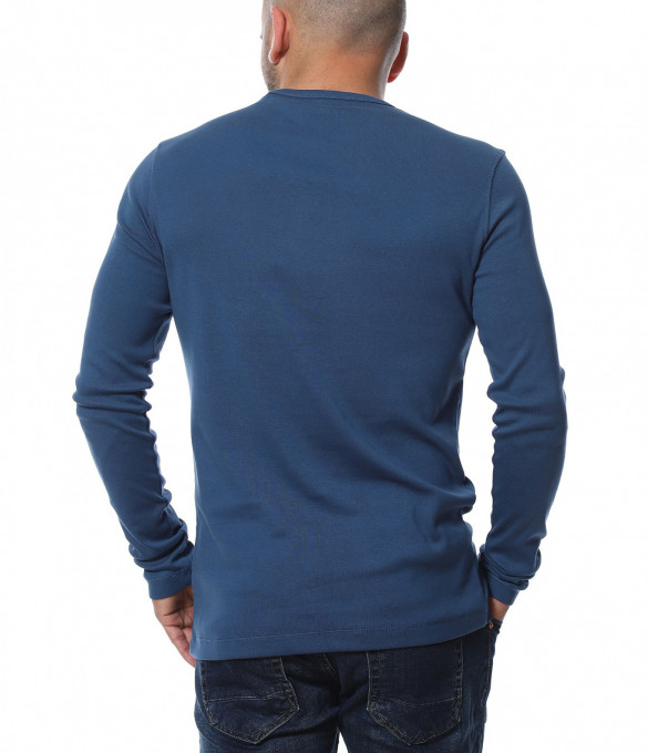 Блуза с дълъг ръкав 13048 - Син