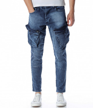 Нестандартни дънки 13090 - Син