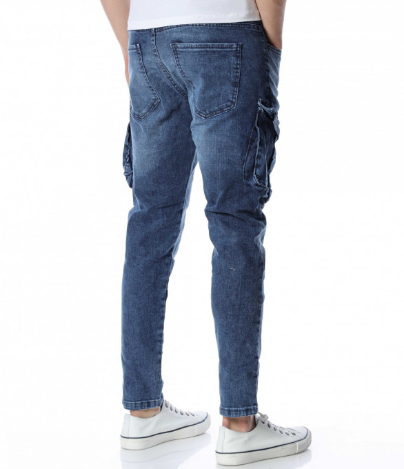 Нестандартни дънки 13090 - Син