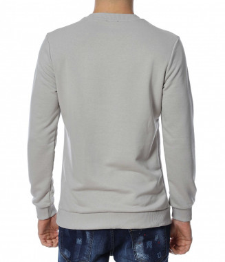 Блуза със щампа 12998 - Сив 2