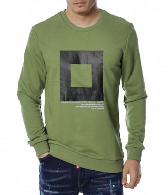 Блуза със щампа 12998 - Зелен