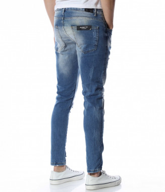 Дънки с избелял ефект 13182... 2