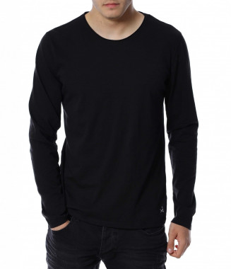 Памучна едноцветна блуза...