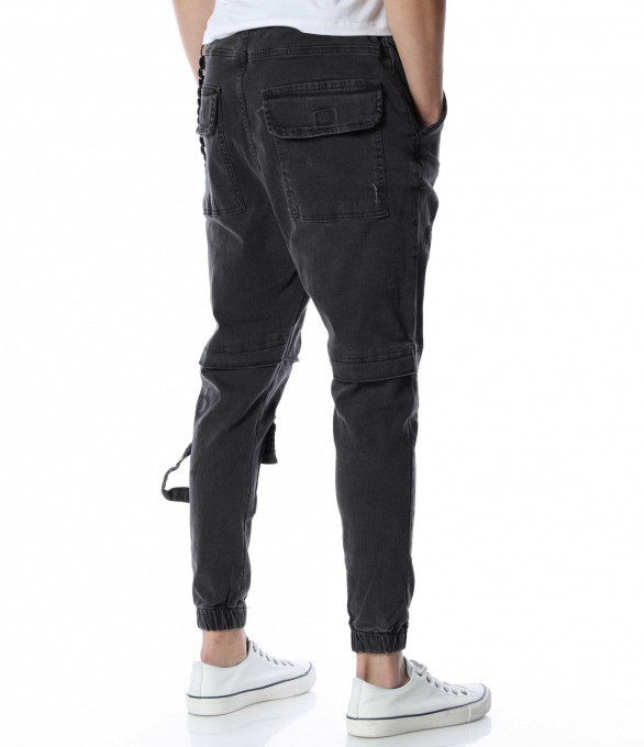 Джогър черни дънки 13185 - Черен