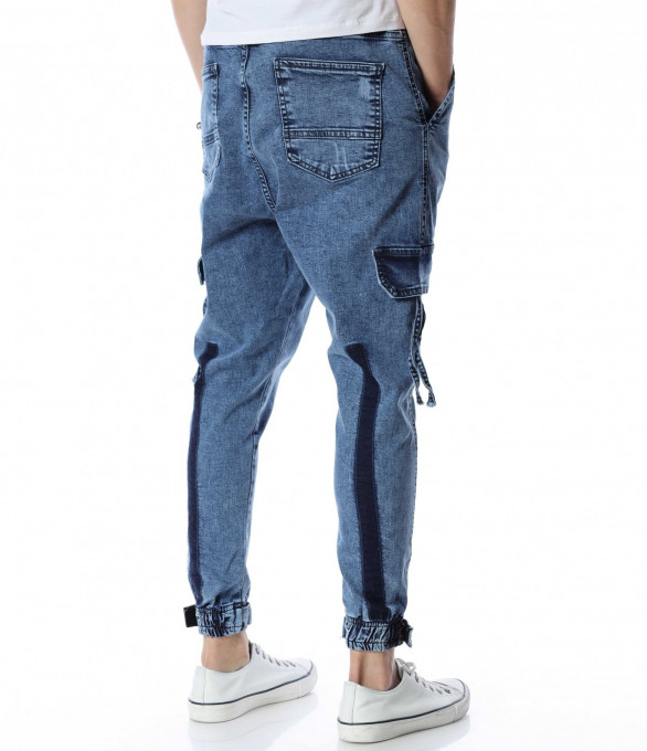 Стрийтстайл дънки 13184 - Син