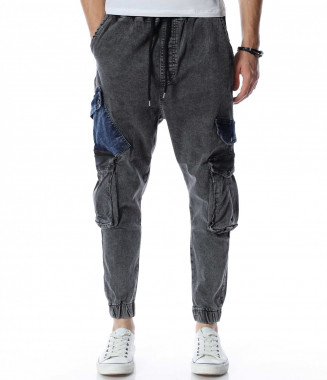 Стрийт стайл дънки 13186 -...