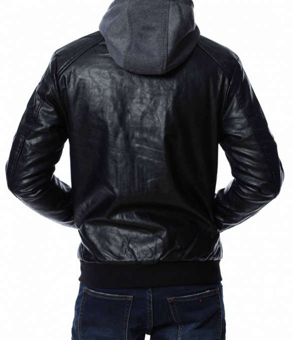 Кожено яке 13206 - Черен