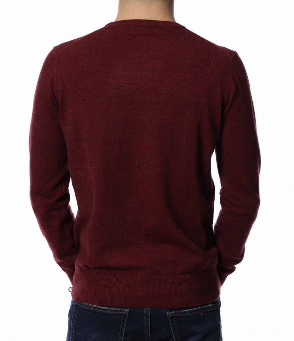 Изчистена топла блуза 13210 - Бордо