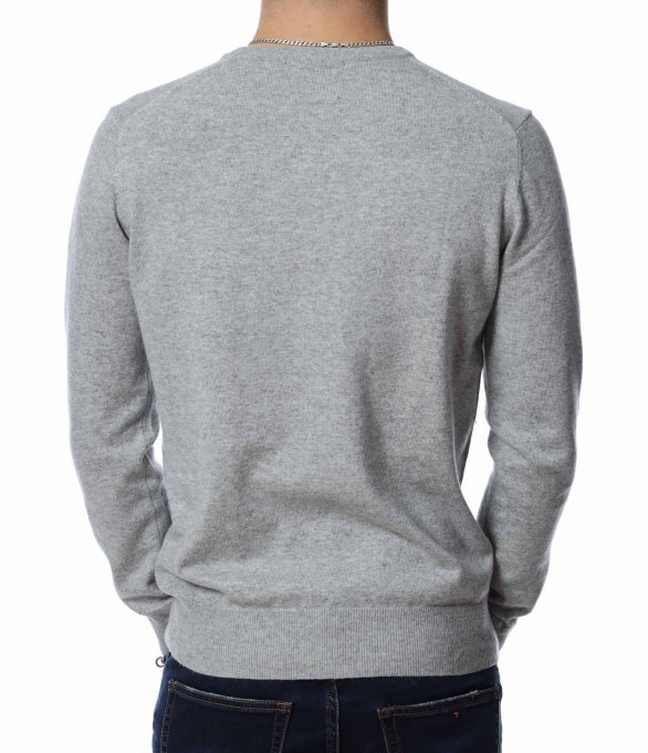 Изчистена топла блуза 13210 - Сив