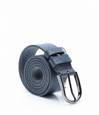 Син колан от естествена...