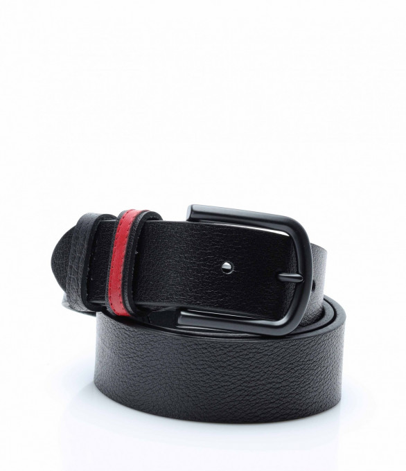 Колан от естествена кожа 13253 - Червен