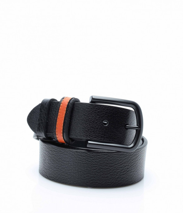 Колан от естествена кожа 13253 - Оранжев