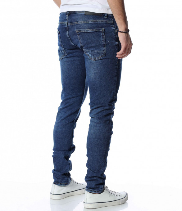 Класически дънков панталон 13315 - Син