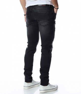 Черни дънки с акцент 13327... 2