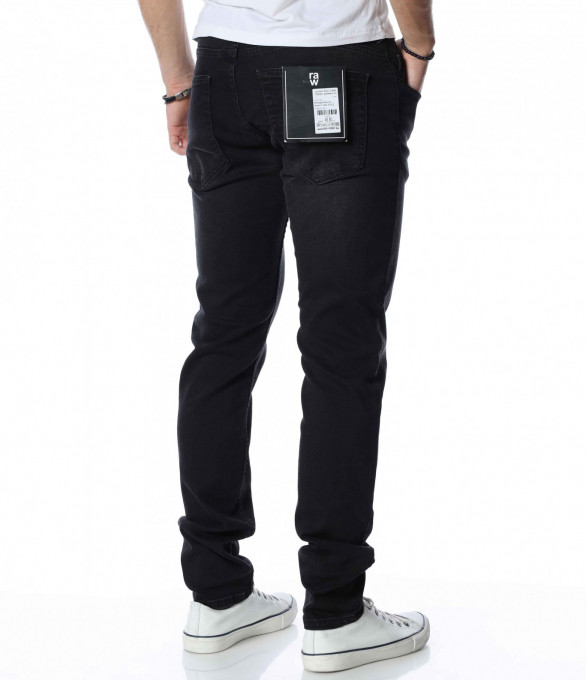 Ежедневен дънков панталон 13292 - Черен